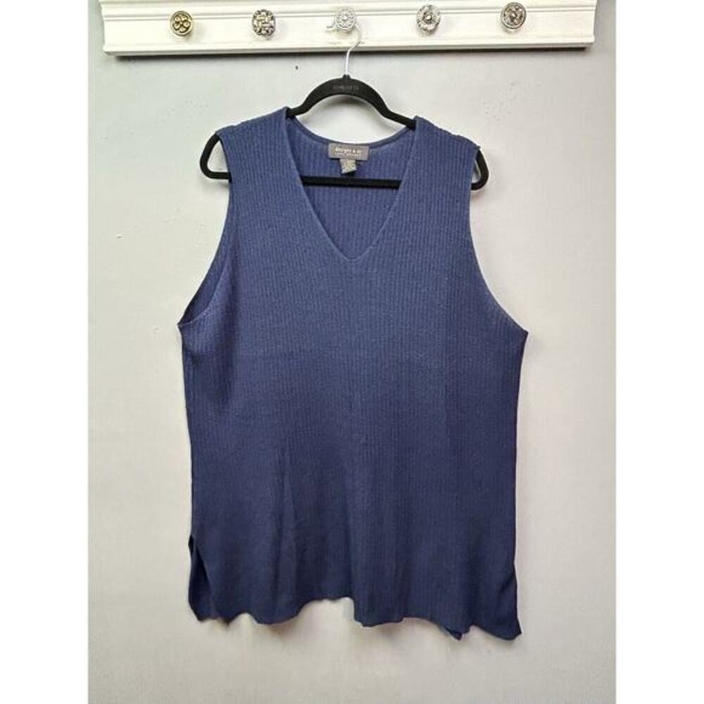 Designs & Co by Lane Bryant Womens Acrylic Tank Top Womens Size 26/28 Sleeveless - Picture 1 of 7
